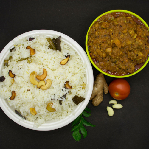 Ghee Rice + Chicken Curry 18.00AED