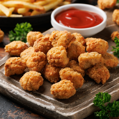 Chicken Popcorn (18 pcs+ Fries+ 1 Ketchup+ 1Mayonnaise) 22.00AED