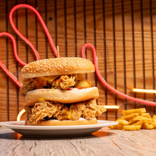 Zinger Double Burger (Fries+ 1 Ketchup+ 1Mayonnaise) 24.00AED